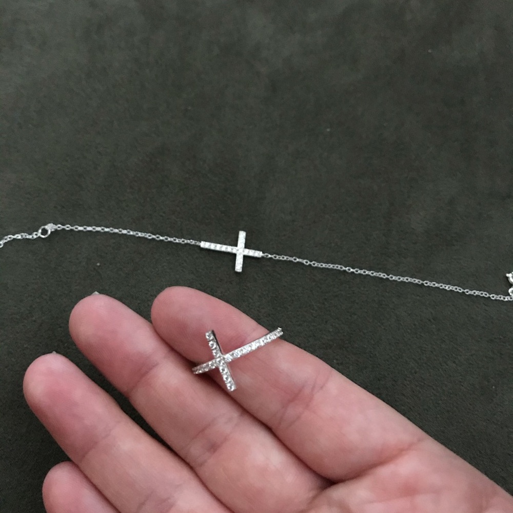Cross bracelet & ring